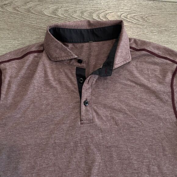 Lululemon Evolution Polo Shirt Mens Large Polo Golf Athletic Preppy Casual - Picture 3 of 7